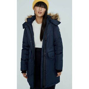 Noize Nora Long Length Parka coat women puffer jacket navy color